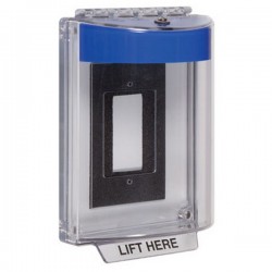 STI-13310NB STI Universal Stopper without Horn Enclosed Flush Back Box - No Label Included - Blue