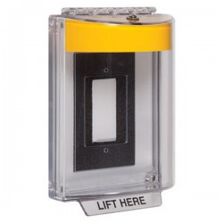 STI-13310NY STI Universal Stopper without Horn Enclosed Flush Back Box - No Label Included - Yellow