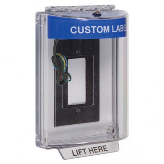 STI-13330CB STI Blue Universal Stopper Dome Cover Enclosure Flush Back Box and Hood w/ Horn and Relay - Custom Text STI-13330CB STI Blue Universal Stopper Dome Cover Enclosure Flush Back Box and Hood w/ Horn and Relay - Custom Text
