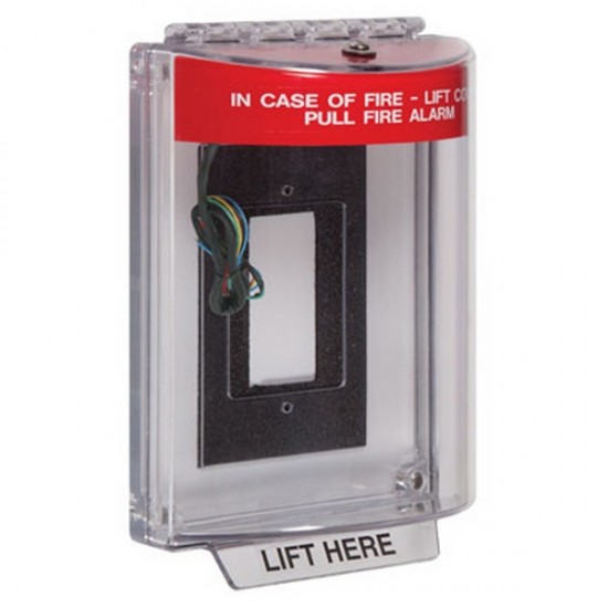 STI-13330FR STI Universal Stopper with Horn & Relay Enclosed Flush Back Box - Fire - Red