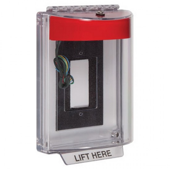 STI-13330NR STI Universal Stopper with Horn & Relay Enclosed Flush Back Box - No Label Included - Red
