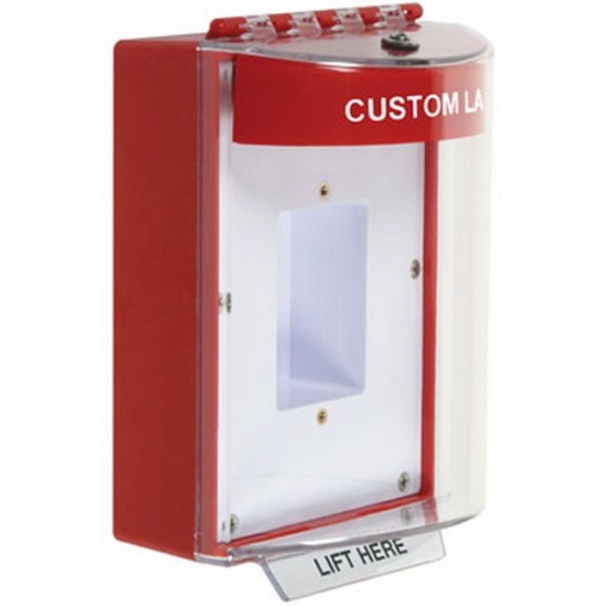 STI-13410CR STI Universal Stopper Dome Cover Back Box Sealed Mounting Plate and Hood - Custom - Red