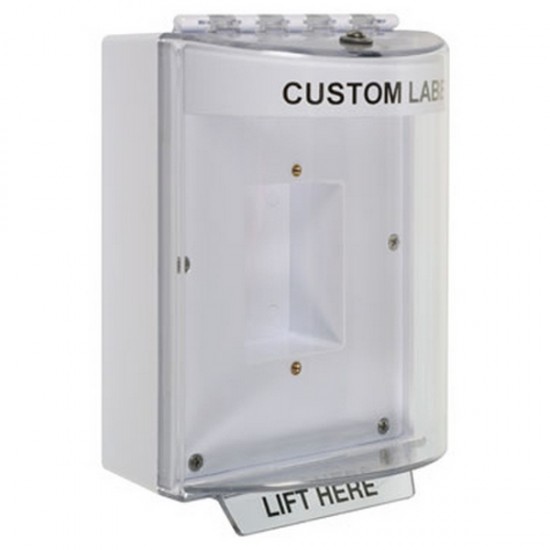 STI-13410CW STI Universal Stopper Dome Cover Back Box Sealed Mounting Plate and Hood - Custom - White