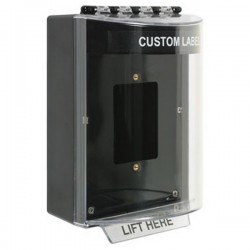 STI-13420CK STI Black Universal Stopper Dome Cover Back Box Sealed Mounting Plate and Hood w/ Horn - Custom Text