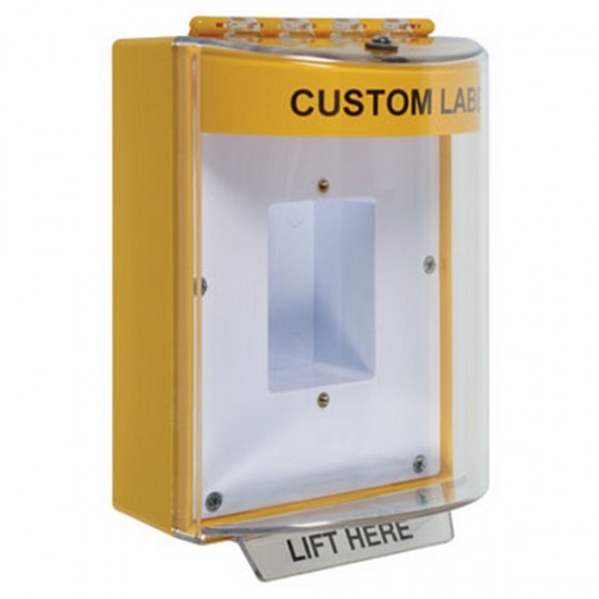 STI-13420CY STI Universal Stopper Dome Cover Back Box Sealed Mounting Plate and Hood w/ Horn - Custom - Yellow