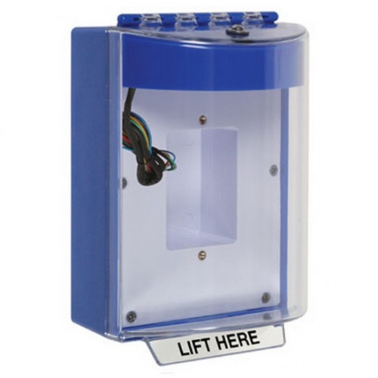 STI-13430NB STI Universal Stopper Dome Cover Back Box Sealed Mounting Plate and Hood w/ Horn and Relay - No - Blue