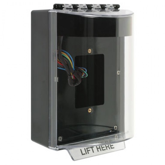 STI-13430NK STI Universal Stopper Dome Cover Back Box Sealed Mounting Plate and Hood w/ Horn and Relay - No - Black