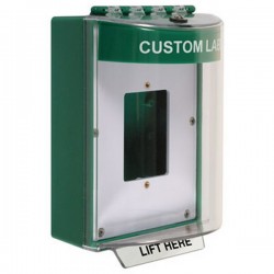 STI-13510CG STI Universal Stopper Dome Cover Back Box Open Mounting Plate and Hood - Custom - Green
