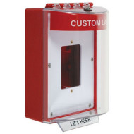STI-13510CR STI Universal Stopper Dome Cover Back Box Open Mounting Plate and Hood - Custom - Red