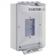 STI-13510CW STI Universal Stopper Dome Cover Back Box Open Mounting Plate and Hood - Custom - White