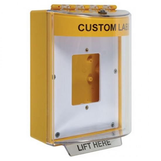 STI-13510CY STI Universal Stopper Dome Cover Back Box Open Mounting Plate and Hood - Custom - Yellow