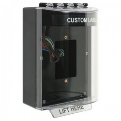 STI-13530CK STI Universal Stopper Dome Cover Back Box Open Mounting Plate Hood w/ Horn and Relay - Custom - Black