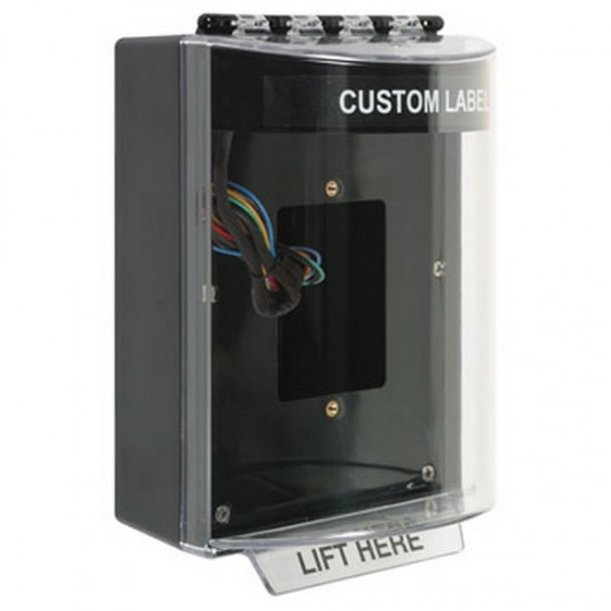 STI-13530CK STI Universal Stopper Dome Cover Back Box Open Mounting Plate Hood w/ Horn and Relay - Custom - Black