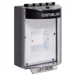 STI-13810CK STI Universal Stopper Dome Cover Back Box European Sealed Mounting Plate and Hood - Custom - Black