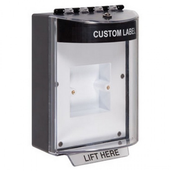 STI-13810CK STI Universal Stopper Dome Cover Back Box European Sealed Mounting Plate and Hood - Custom - Black