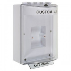STI-13810CW STI Universal Stopper Dome Cover Back Box European Sealed Mounting Plate and Hood - Custom - White