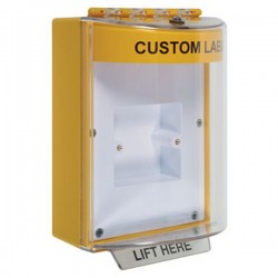 STI-13810CY STI Universal Stopper Dome Cover Back Box European Sealed Mounting Plate and Hood - Custom - Yellow