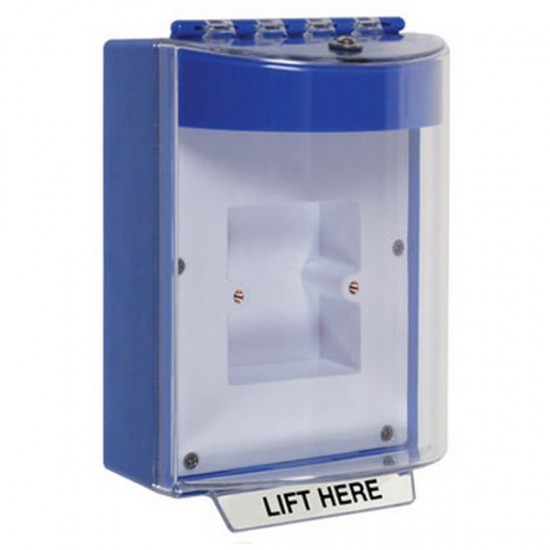 STI-13820NB STI Universal Stopper Dome Cover Back Box European Sealed Mounting Plate and Hood w/ Horn - No - Blue