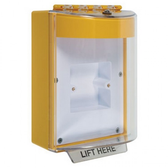 STI-13820NY STI Universal Stopper Dome Cover Back Box European Sealed Mounting Plate and Hood w/ Horn - No - Yellow