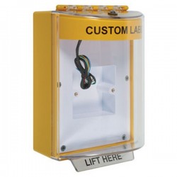 STI-13830CY STI Yellow Universal Stopper Dome Cover Back Box European Sealed Mounting Plate Hood w/ Horn and Relay Custom