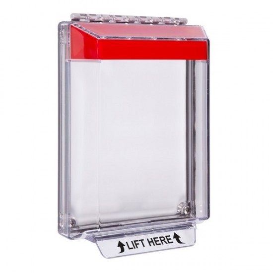 STI-14010NR STI Universal Stopper Low Profile Cover Flush Mount and Hood - No Label - Red