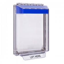 STI-14020NB STI Universal Stopper Low Profile Cover Flush Mount and Hood with Horn - No Label - Blue