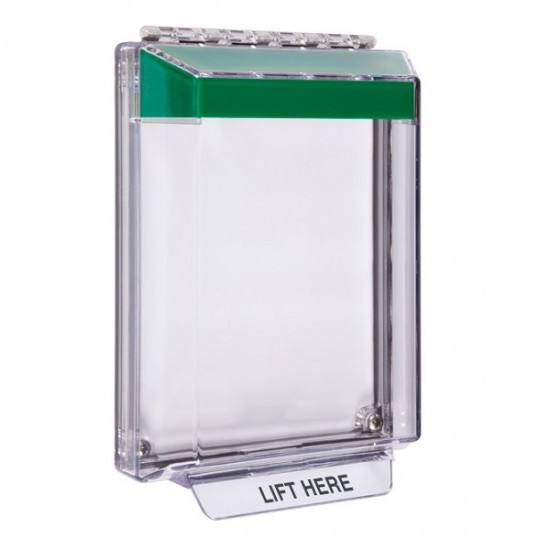 STI-14020NG STI Universal Stopper Low Profile Cover Flush Mount and Hood with Horn - No Label - Green