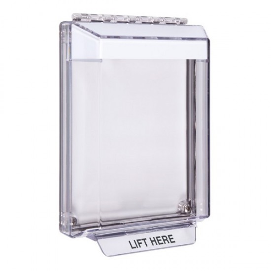 STI-14020NW STI Universal Stopper Low Profile Cover Flush Mount and Hood with Horn - No Label - White