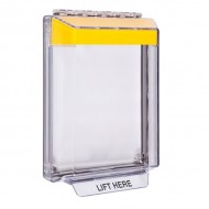 STI-14020NY STI Universal Stopper Low Profile Cover Flush Mount and Hood with Horn - No Label - Yellow