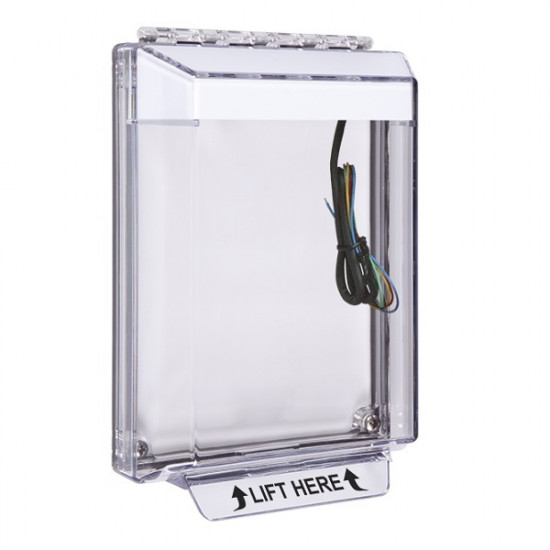 STI-14030NW STI Universal Stopper Low Profile Cover Flush Mount and Hood with Horn and Relay - No Label - White