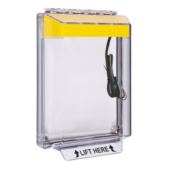 STI-14030NY STI Universal Stopper Low Profile Cover Flush Mount and Hood with Horn and Relay - No Label - Yellow