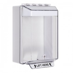 STI-14210NW STI Universal Stopper Low Profile Cover Surface Mount and Hood - No Label - White