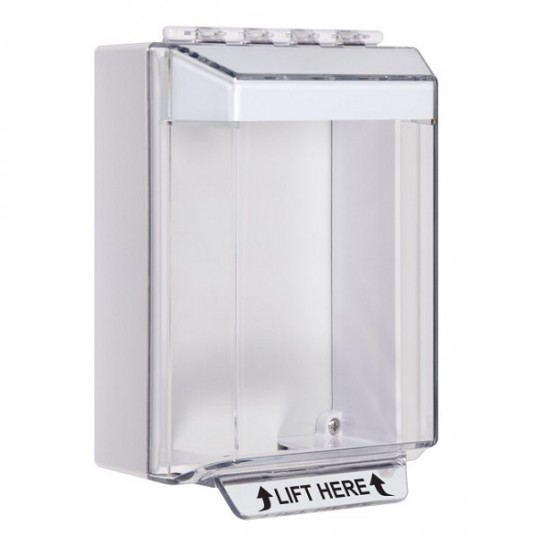 STI-14210NW STI Universal Stopper Low Profile Cover Surface Mount and Hood - No Label - White