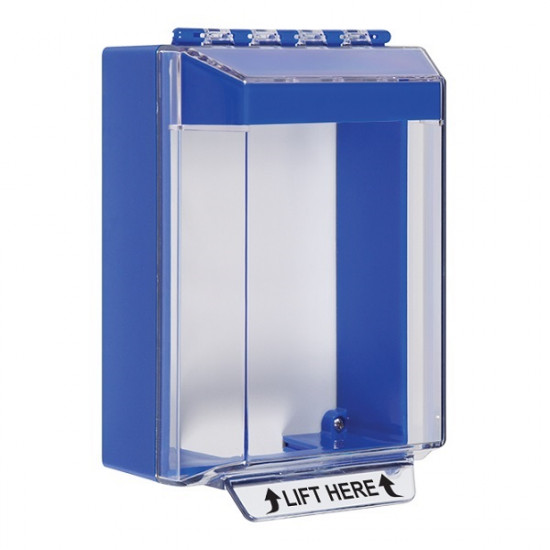 STI-14220NB STI Universal Stopper Low Profile Cover Surface Mount and Hood with Horn - No Label - Blue