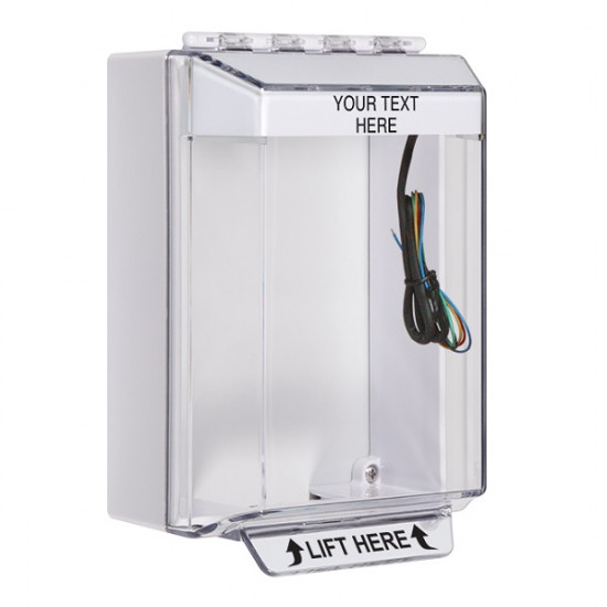 STI-14230CW STI Universal Stopper Low Profile Cover Surface Mount and Hood w/ Horn and Relay - Custom - White