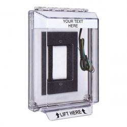 STI-14330CW STI Universal Stopper Low Profile Cover Enclosure Flush Back Box and Hood w/ Horn and Relay - Custom - White