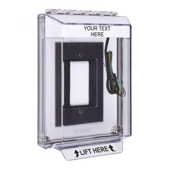 STI-14330CW STI Universal Stopper Low Profile Cover Enclosure Flush Back Box and Hood w/ Horn and Relay - Custom - White