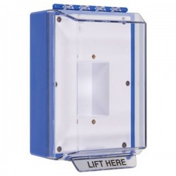 STI-14400NB STI Universal Stopper Low Profile w/out Horn Housing Enclosed Back Box Sealed Mounting Plate - No Included - Blue