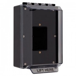 STI-14400NK STI Black Universal Stopper Low Profile w/out Horn Housing Back Box Sealed Mounting Plate - No Text