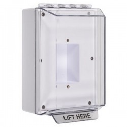 STI-14400NW STI White Universal Stopper Low Profile w/out Horn Housing Back Box Sealed Mounting Plate - No Text