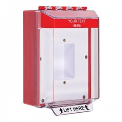 STI-14410CR STI Universal Stopper Low Profile Cover Back Box Sealed Mounting Plate and Hood - Custom - Red