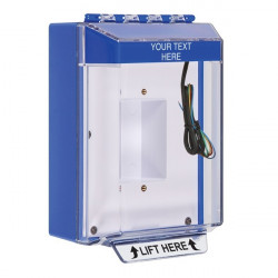 STI-14430CB STI Blue Universal Stopper Low Profile Cover Back Box Sealed Mounting Plate and Hood w/ Horn and Relay - Custom