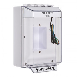 STI-14430CW STI White Universal Stopper Low Profile Cover Back Box, Sealed Mounting Plate and Hood w/ Horn and Relay - Custom