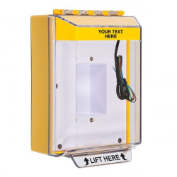 STI-14430CY STI Yellow Universal Stopper Low Profile Cover Back Box Sealed Mounting Plate and Hood w/ Horn and Relay - Custom