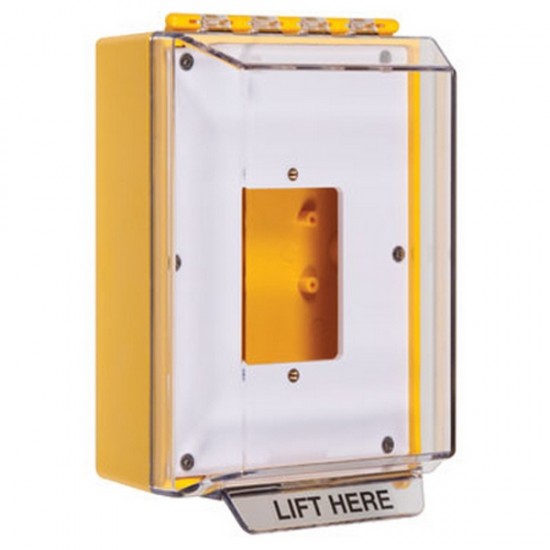 STI-14500NY STI Universal Stopper Low Profile w/out Horn Housing Enclosed Back Box Open Mounting Plate - No Included - Yellow