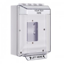 STI-14510CW STI Universal Stopper Low Profile Cover Back Box Open Mounting Plate and Hood - Custom - White