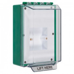 STI-14800NG STI Green Universal Stopper Low Profile Cover Back Box European Sealed Mounting Plate - No Text