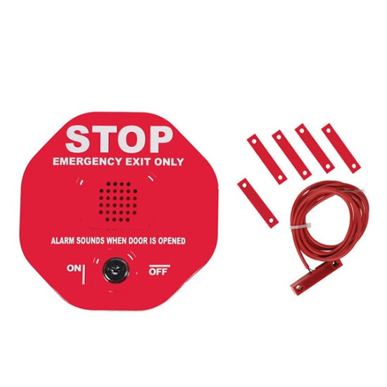 STI-6402WIR STI Wireless Exit Stopper Multifunction Door Alarm for Double Door - Red STI-6402WIR STI Wireless Exit Stopper Multifunction Door Alarm for Double Door - Red