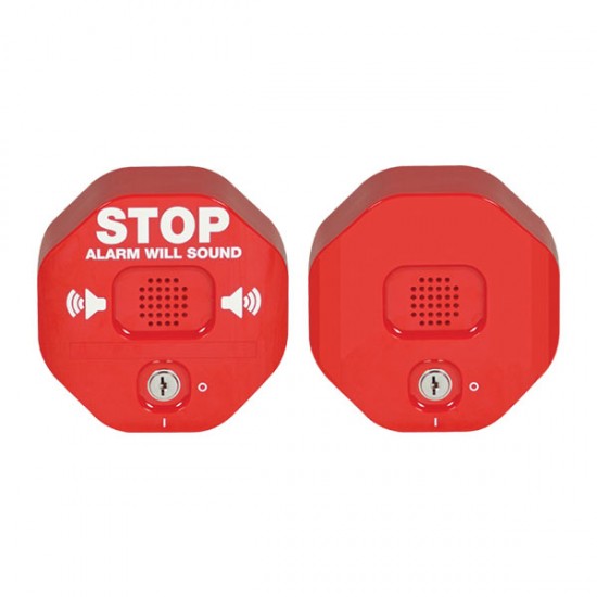 STI-6403 STI Exit Stopper Multi Function Door Alarm with Remote Horn - Red
