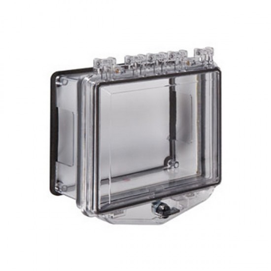 STI-7511D STI Polycarbonate Enclosure with Open Conduit Back Box - Clear